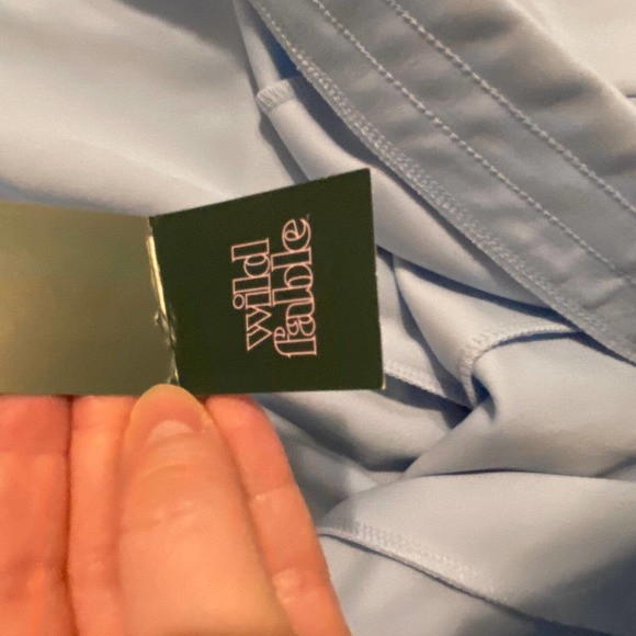 NWT Wild Fable Sz 3X Pants Track Elastic Waistband Striped Blue Zip Cuff Pockets - Picture 8 of 11